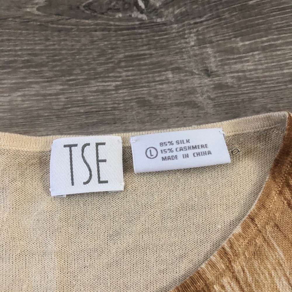 Tse Multicolored Abstract Print Short Sleeve Silk… - image 5